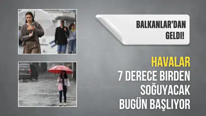 Balkanlardan Soğuk Hava Dalgası: Bugün Sıcaklık 7 Derece Düşüyor!