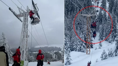 Uludağ'da telesiyej arızası: 40 tatilci mahsur kaldı