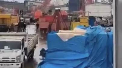 Yalova’da fırtına alarmı: Vinç devrildi, feribot seferi iptal edildi