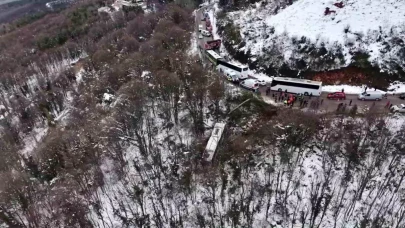 Kartepe'de kaza: Toplu taşıma otobüsü şarampole yuvarlandı