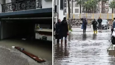 Ege’de kuvvetli yağış: Yollar göle döndü, evleri su bastı