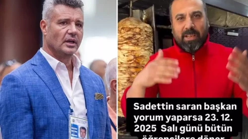 Sadettin Saran’dan sosyal medyada gündem olan döner paylaşımına dikkat çeken yanıt