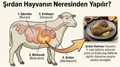 Şırdan hayvanın neresinden yapılır! Resimli anlatım ve infografik