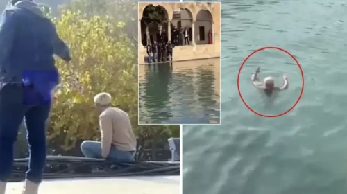 Caminin üstünden Balıklıgöl'e atladı: Ekipler hemen müdahale etti