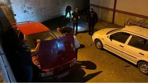 Arsin'de emniyet binasının yanında İHA düştü: 3 araç zarar gördü