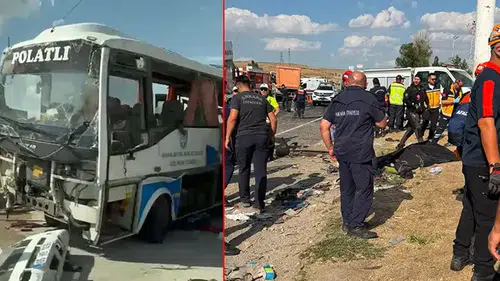 Ankara'da midibüs ile kamyon çarpıştı: 1 kişi yaşamını yitirdi