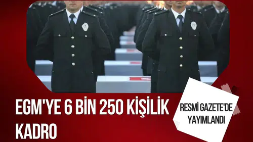 Resmi Gazete'de yayımlandı: EGM'ye 6 bin 250 kişilik kadro
