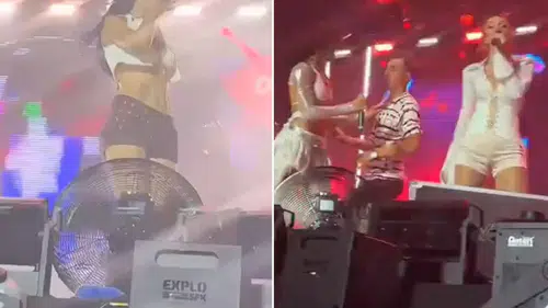Manifest konserinde sahneye izinsiz çıktı: Güvenlik görevlileri müdahale etti