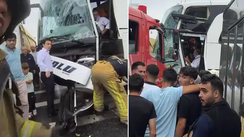 Arnavutköy’de yolcu otobüsü ile İETT otobüsü çarpıştı: Yaralılar var