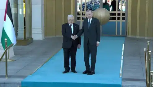 Mahmud Abbas Ankara’da: Erdoğan resmi törenle karşıladı