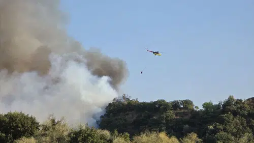 Manisa'da korkutan yangın: Havadan ve karadan müdahale
