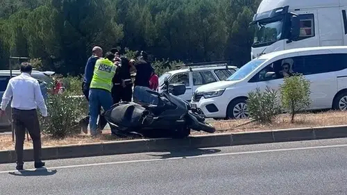 Polis kontorlünden kaçan motosikletli yakalandı
