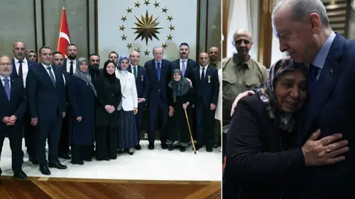 Cumhurbaşkanı Erdoğan şehit ailelerini kabul etti