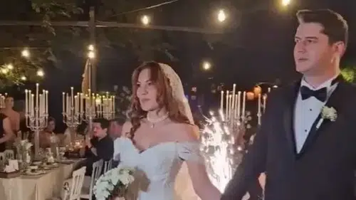 Ümit Besen’in hakim kızı Ezgi Besen dünyaevine girdi! İşte düğünden ilk görüntüler