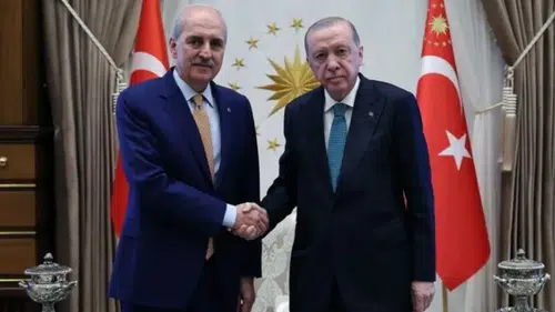 Cumhurbaşkanı Erdoğan, Meclis Başkanı’nı kabul etti