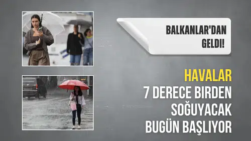 Balkanlardan Soğuk Hava Dalgası: Bugün Sıcaklık 7 Derece Düşüyor!