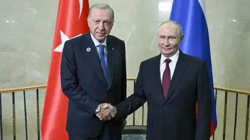 Cumhurbaşkanı Erdoğan-Putin görüşmesi Bişkek’te sona erdi