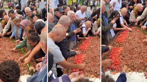 Bursa Gastronomi Festivali’ndeki görüntüler sosyal medyayı ikiye böldü