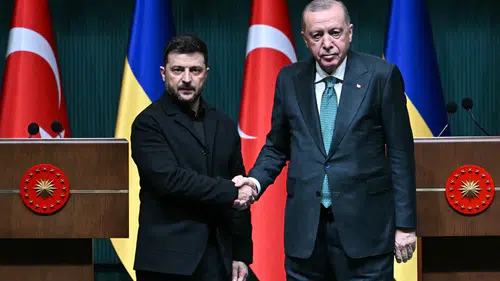Cumhurbaşkanı Erdoğan, Ukrayna Lideri Zelenskiy ile Bir Araya Geldi