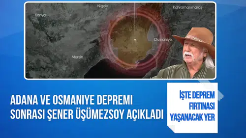 Adana ve Osmaniye'deki depremler sonrası Şener Üşümezsoy'dan değerlendirme