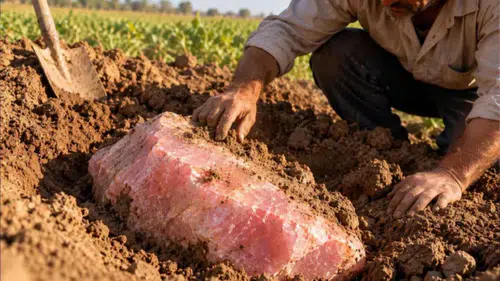Mısır'da Çiftçinin Tarlasında Bulduğu Pembe Taş Tarihi Değiştirebilir! 3 Bin Yıllık Keşif