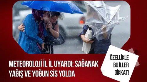 Meteoroloji'den sağanak ve sis uyarısı! İşte il il hava durumu tahmini
