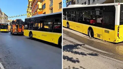**Maltepe'de Yol Çökmesi İETT Otobüsünü Yere Serdi**