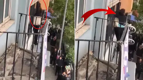 Beyoğlu'nda Otel Penceresinde Dehşet! Yardım Çığlıkları Atan Kadın Tabeladan Düştü
