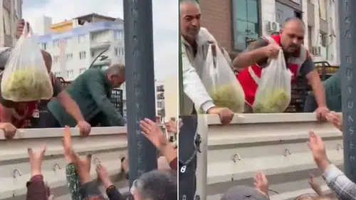 Manisa'da üzüm üreticilerinden fiyat protestosu: Bir tır üzüm vatandaşlara dağıtıldı