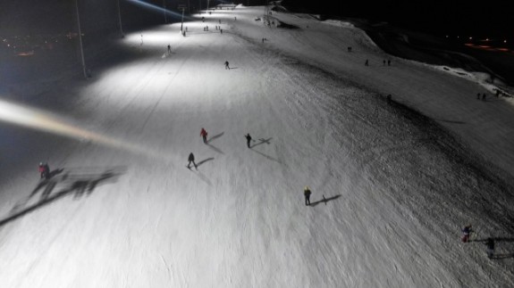 Küpkıran Kayak Merkezi'nde gece kayak keyfi