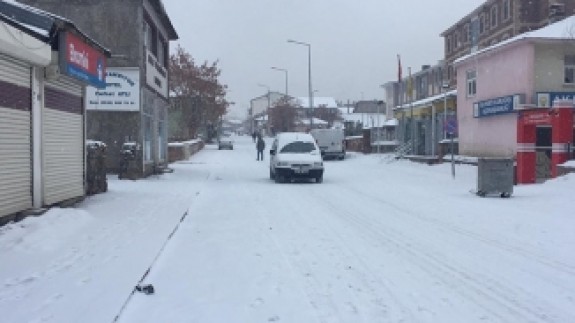 Karlıova beyaza büründü