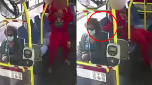 Otobüsteki genç,  kadın yolcunun saçlarını yaktı