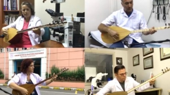 Virüsle mücadele eden doktorlar,  meslektaşları için klip hazırladı