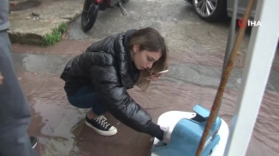 İzmir'de lağım faresine kalp masajı yapan kız gözyaşlarına engel olamadı