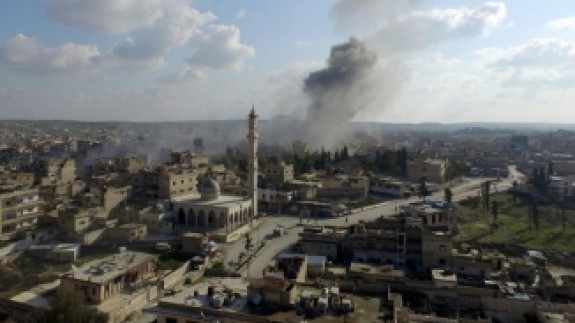 Esed Rejimi ve Destekçilerinin İdlib'e Bombardımanını Havadan Görüntüledi