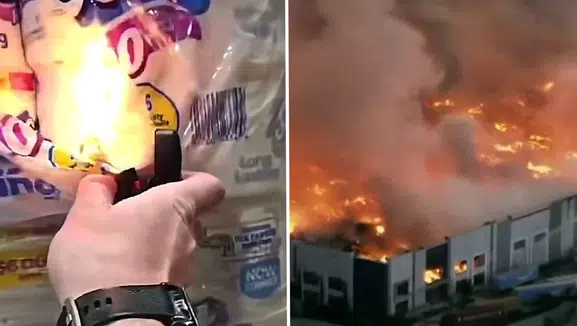 Maaş Tartışması Sonucu Alev Alan Dev Depo: O Anlar Sosyal Medyada Paylaşıldı!