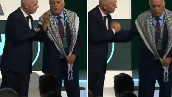 FIFA Başkanı'ndan skandal hareket! Filistin Futbol Federasyonu Başkanı sahneyi terk etti