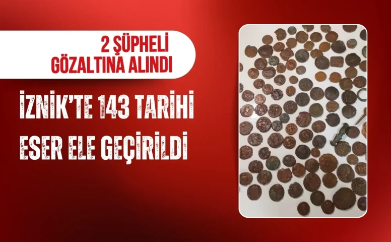 Roma ve Bizans dönemine ait 143 tarihi eser ele geçirildi: 2 şüpheli gözaltına alındı