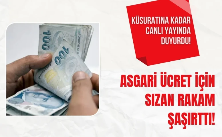 Küsuratına kadar canlı yayında duyurdu asgari ücret için Ankara’dan sızan rakam