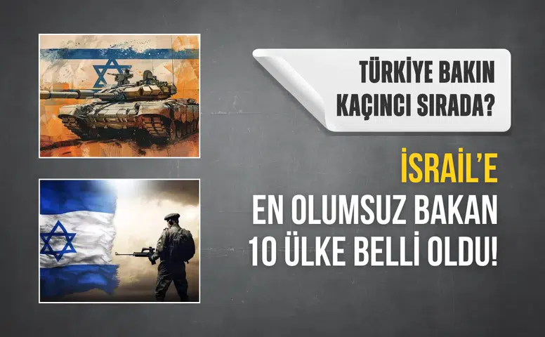 İsrail’e en olumsuz bakan 10 ülke belli oldu!