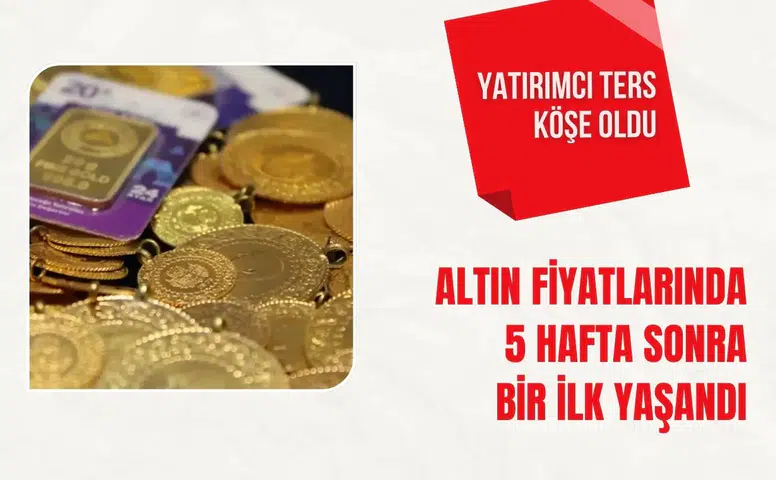 Altın 5 haftalık yükselişin ardından haftayı düşüşle kapattı