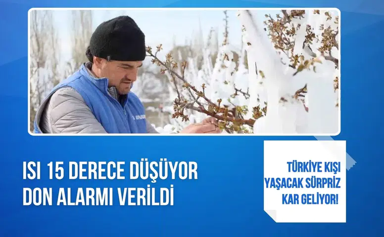 Türkiye’ye sürpriz soğuk hava dalgası kar ve don riski geliyor