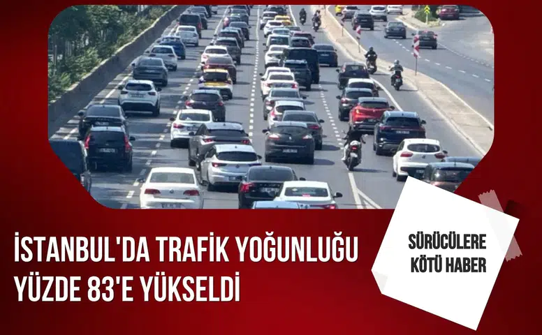 İstanbul’da Anadolu Yakası’nda trafik yoğunluğu yüzde 83’e çıktı