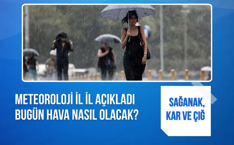Meteoroloji il il açıkladı: Bugün hava nasıl olacak?