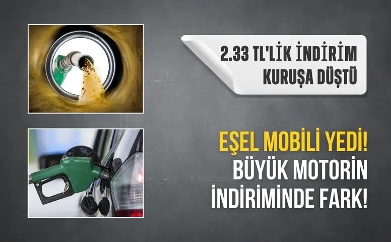 Büyük Motorin indirimini eşel mobil yedi! 2.33 TL'lik indirim kuruşa düştü