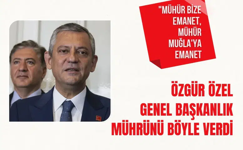 Özgür Özel genel başkanlık mührünü teslim ederken birlik mesajı verdi