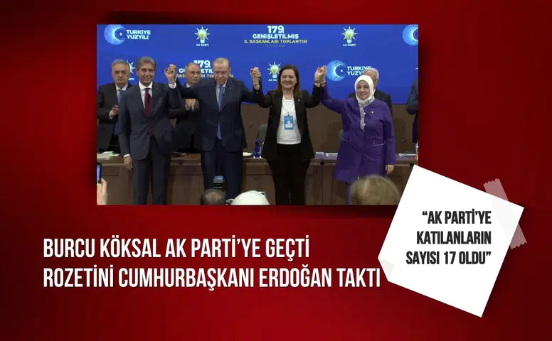 Burcu Köksal AK Parti’ye geçti, rozetini Cumhurbaşkanı Erdoğan taktı