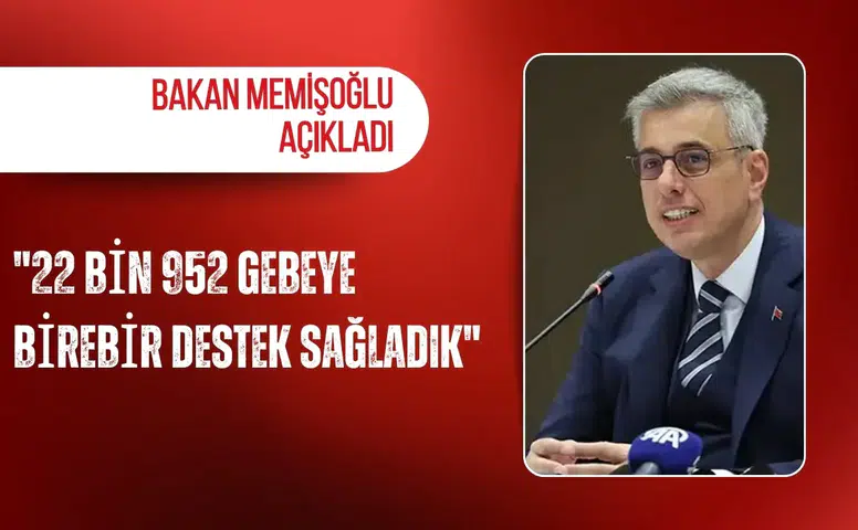 Bakan Memişoğlu açıkladı: "22 bin 952 gebeye birebir destek sağladık"
