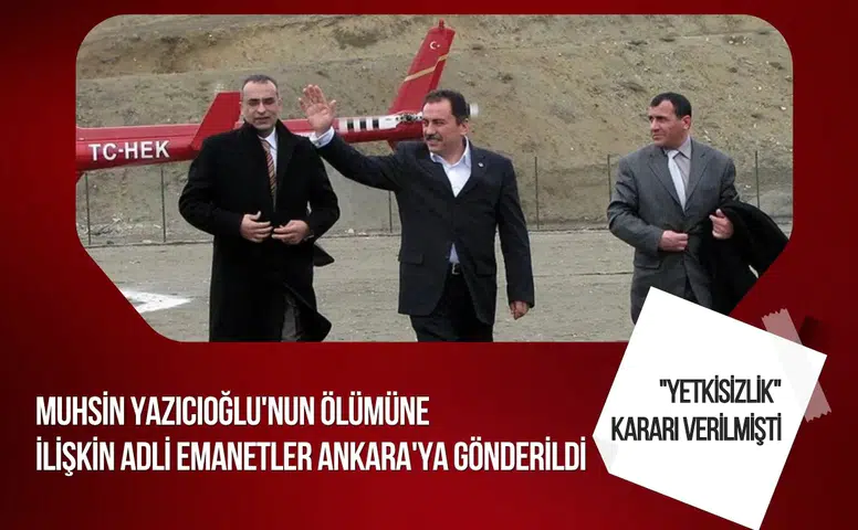 Muhsin Yazıcıoğlu dosyasındaki deliller Ankara’ya gönderildi