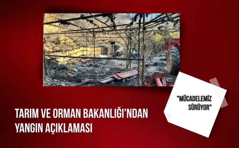 Tarım ve Orman Bakanlığı'ndan yangın açıklaması: "Mücadelemiz sürüyor"